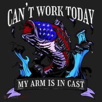 My Arm Is In A Cast Fishing USA Golf Towel thumb 3