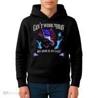 My Arm Is In A Cast Fishing USA Kids Hoodie thumb 4