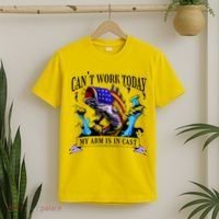 My Arm Is In A Cast Fishing USA T-Shirt thumb 2