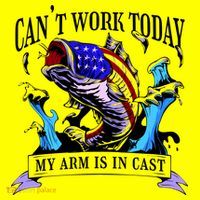 My Arm Is In A Cast Fishing USA T-Shirt thumb 7