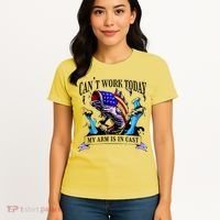 My Arm Is In A Cast Fishing USA Women's T-Shirt thumb 4