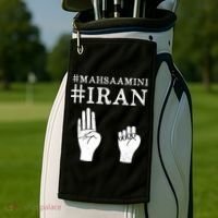 Mahsa Amini Iran #MAHSAAMINI Golf Towel thumb 2