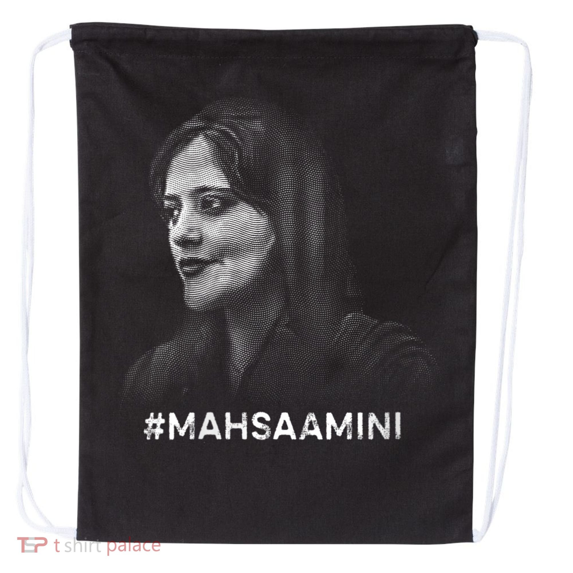 Mahsa Amini Iran #MAHSAAMINI Drawstring Bag