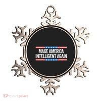 Make America Intelligent Again Funny Us Patriotic July 4th Gift Ornament thumb 0