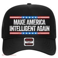 Make America Intelligent Again Funny Us Patriotic July 4th Gift Hat thumb 0