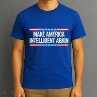 Make America Intelligent Again Funny Us Patriotic July 4th Gift T-Shirt thumb 3