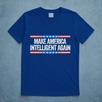 Make America Intelligent Again Funny Us Patriotic July 4th Gift T-Shirt thumb 5