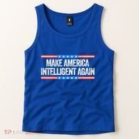 Make America Intelligent Again Funny Us Patriotic July 4th Gift Tank Top thumb 2