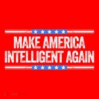 Make America Intelligent Again Funny Us Patriotic July 4th Gift Santa Hat thumb 1