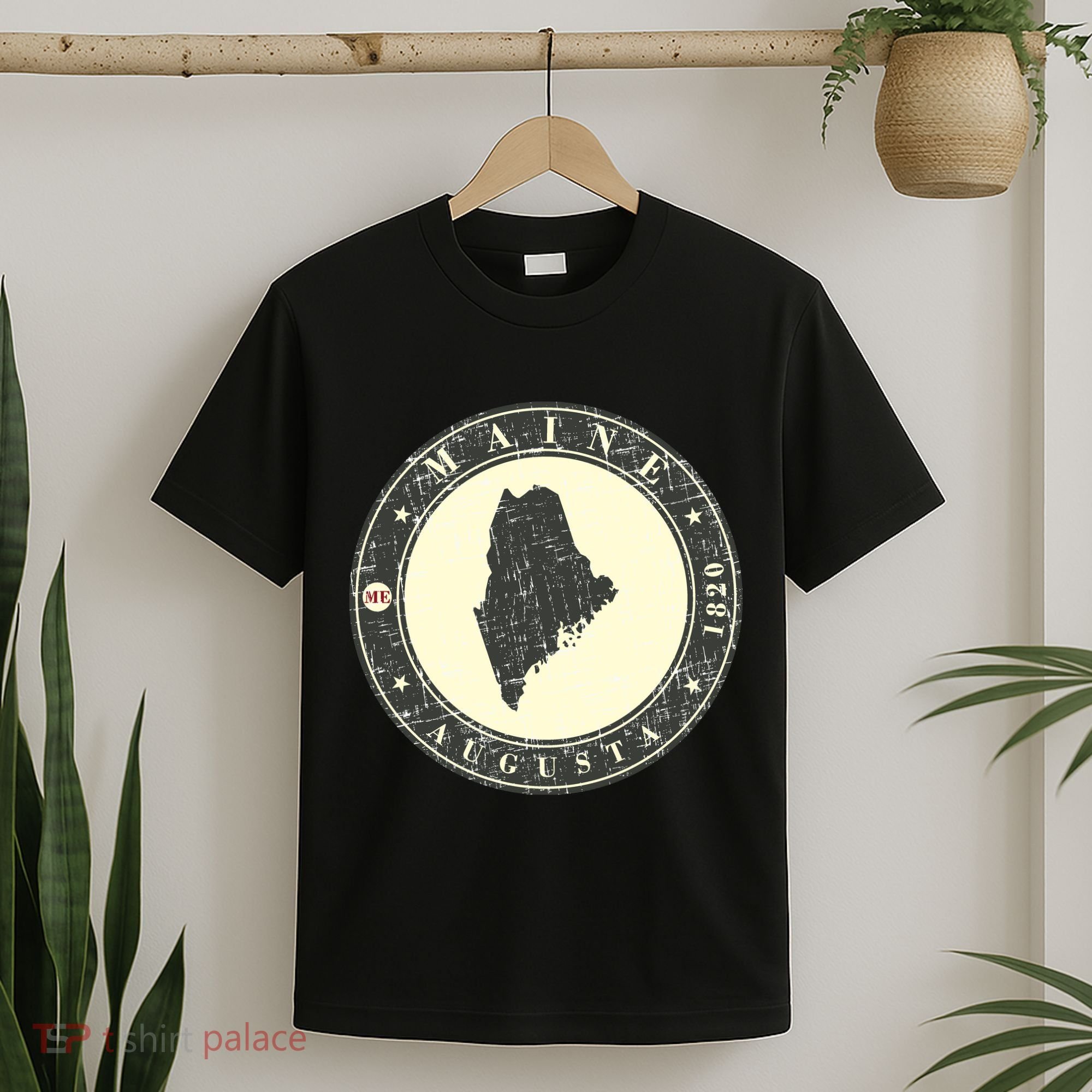 Maine Augusta Retro T-Shirt