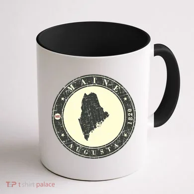 Maine Augusta Retro Coffee Mug back