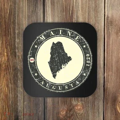 Maine Augusta Retro Coaster