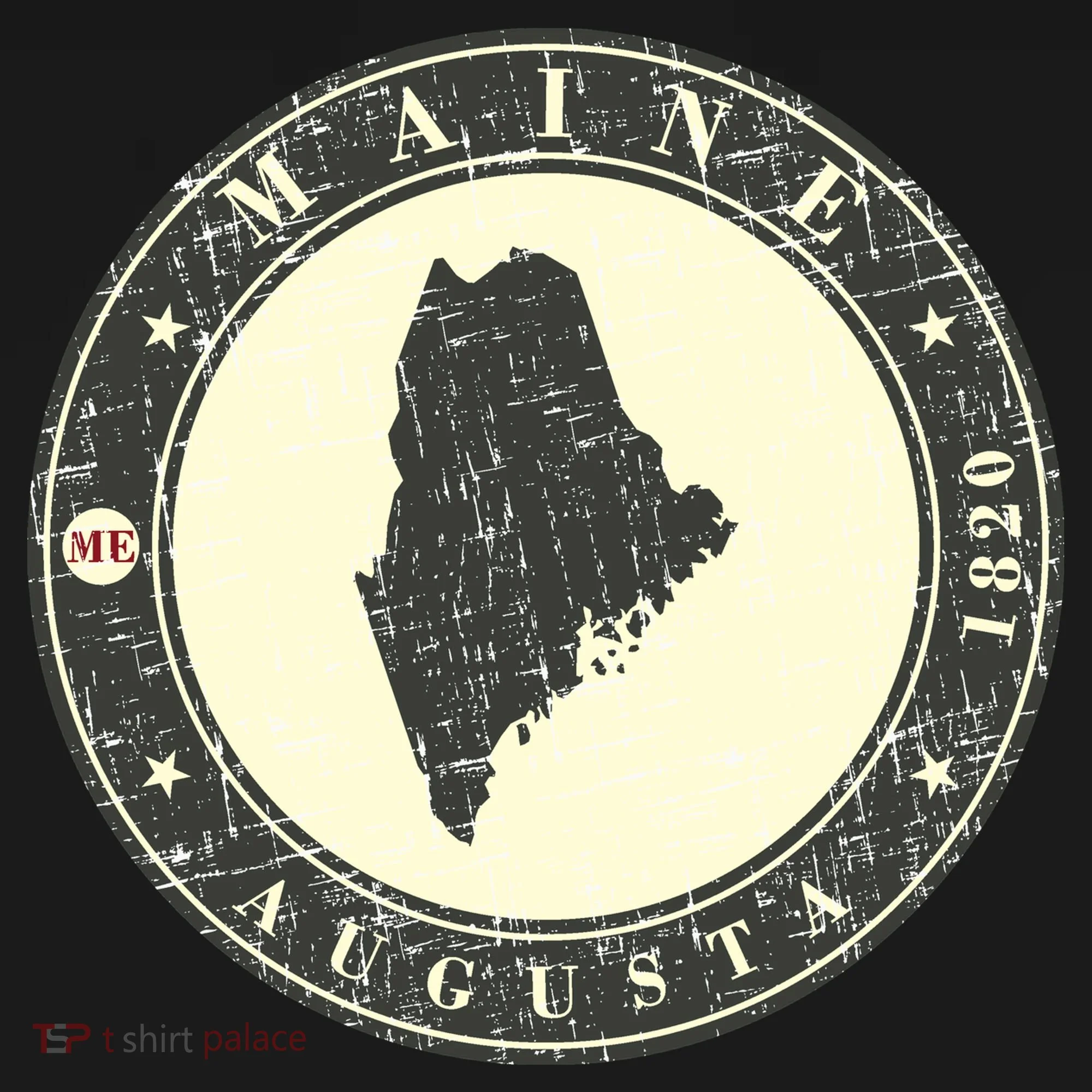 Maine Augusta Retro Coaster