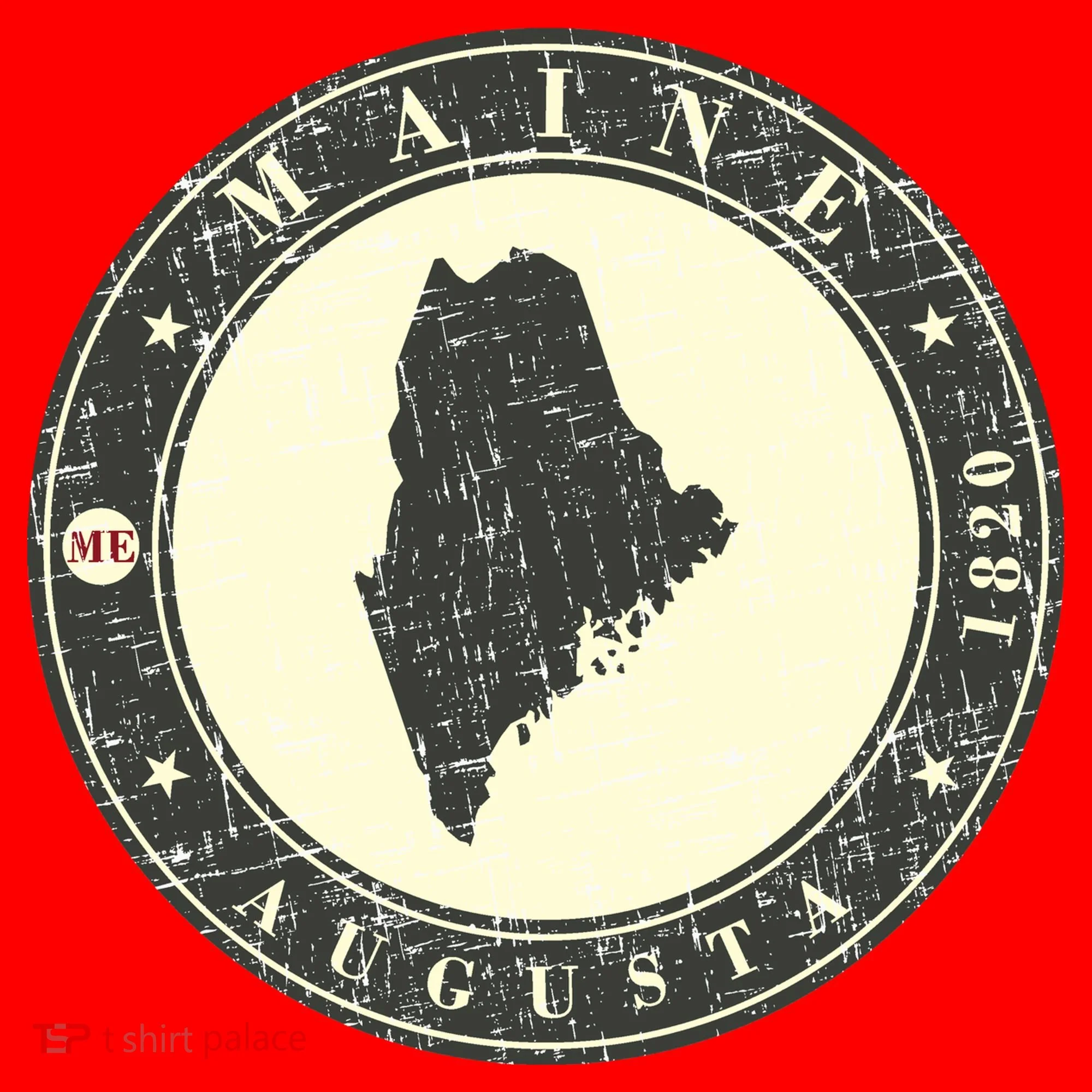 Maine Augusta Retro Santa Hat