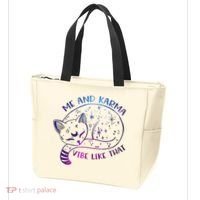 Me And Karma Vibe Like That Karma Is A Cat Purring In My Lap  Tote Bag thumb 3