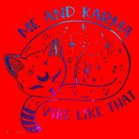 Me And Karma Vibe Like That Karma Is A Cat Purring In My Lap  Santa Hat thumb 1
