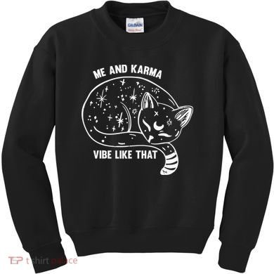 Me and Karma vibe like that Kids Sweatshirt
