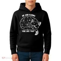 Me and Karma vibe like that Kids Hoodie thumb 4