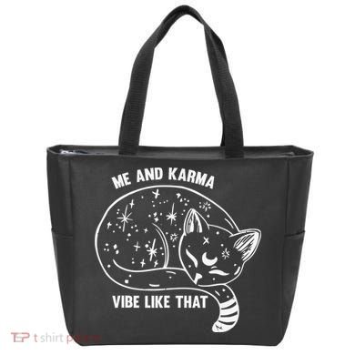 Me and Karma vibe like that Tote Bag