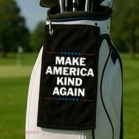 Make America Kind Again Funny Gift Golf Towel thumb 2