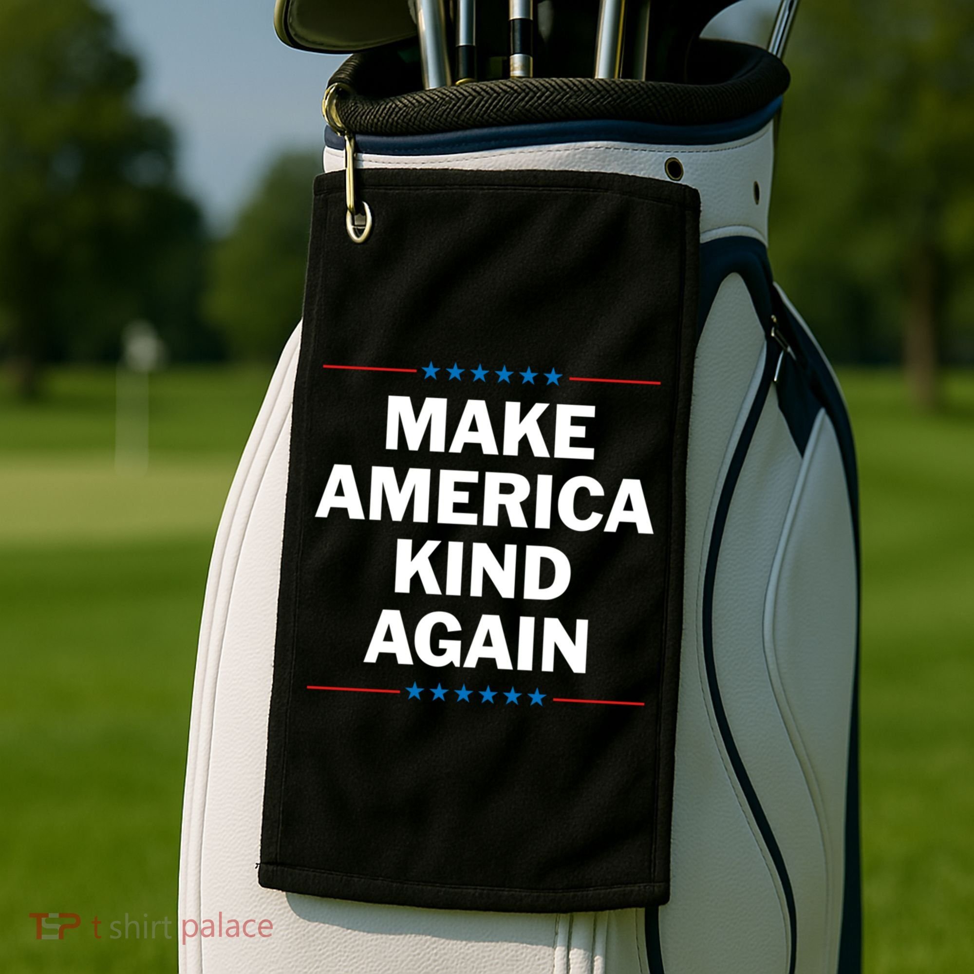 Make America Kind Again Funny Gift Golf Towel