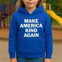 Make America Kind Again Funny Gift Kids Hoodie thumb 3