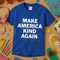 Make America Kind Again Funny Gift Kids T-Shirt thumb 3
