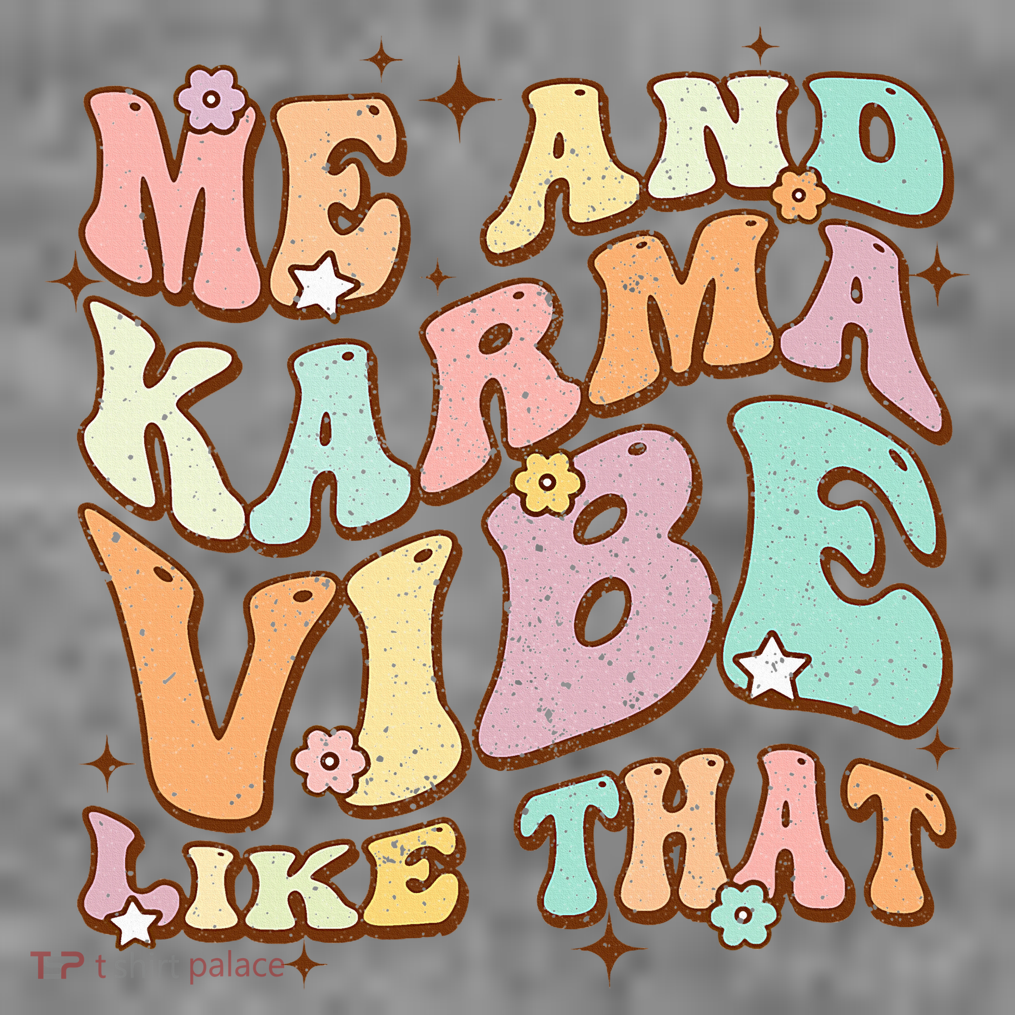 Me And Karma Vibe Like That Funny Groovy Hippie Flower Toddler Hoodie