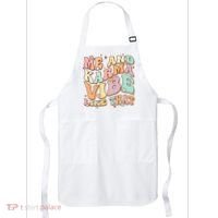 Me And Karma Vibe Like That Funny Groovy Hippie Flower Apron thumb 0