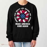 Make America Kind Again Sunflower Gift Women's Sweatshirt thumb 0