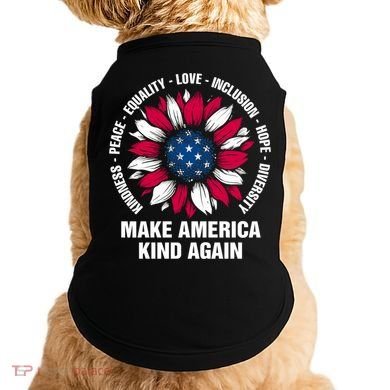 Make America Kind Again Sunflower Gift Doggie Tank