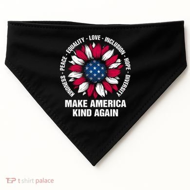 Make America Kind Again Sunflower Gift USA-Made Doggie Bandana