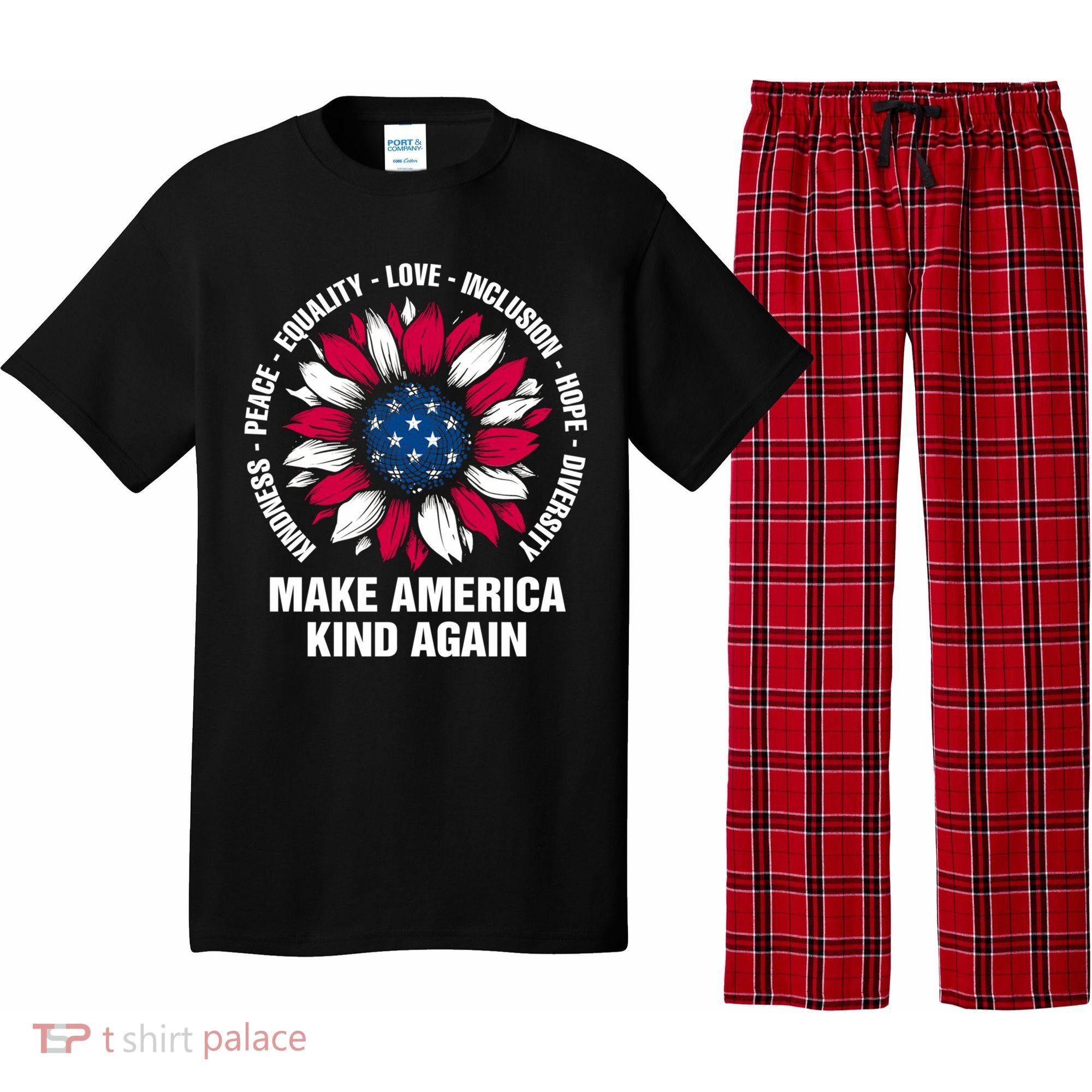 Make America Kind Again Sunflower Gift Pajama Set