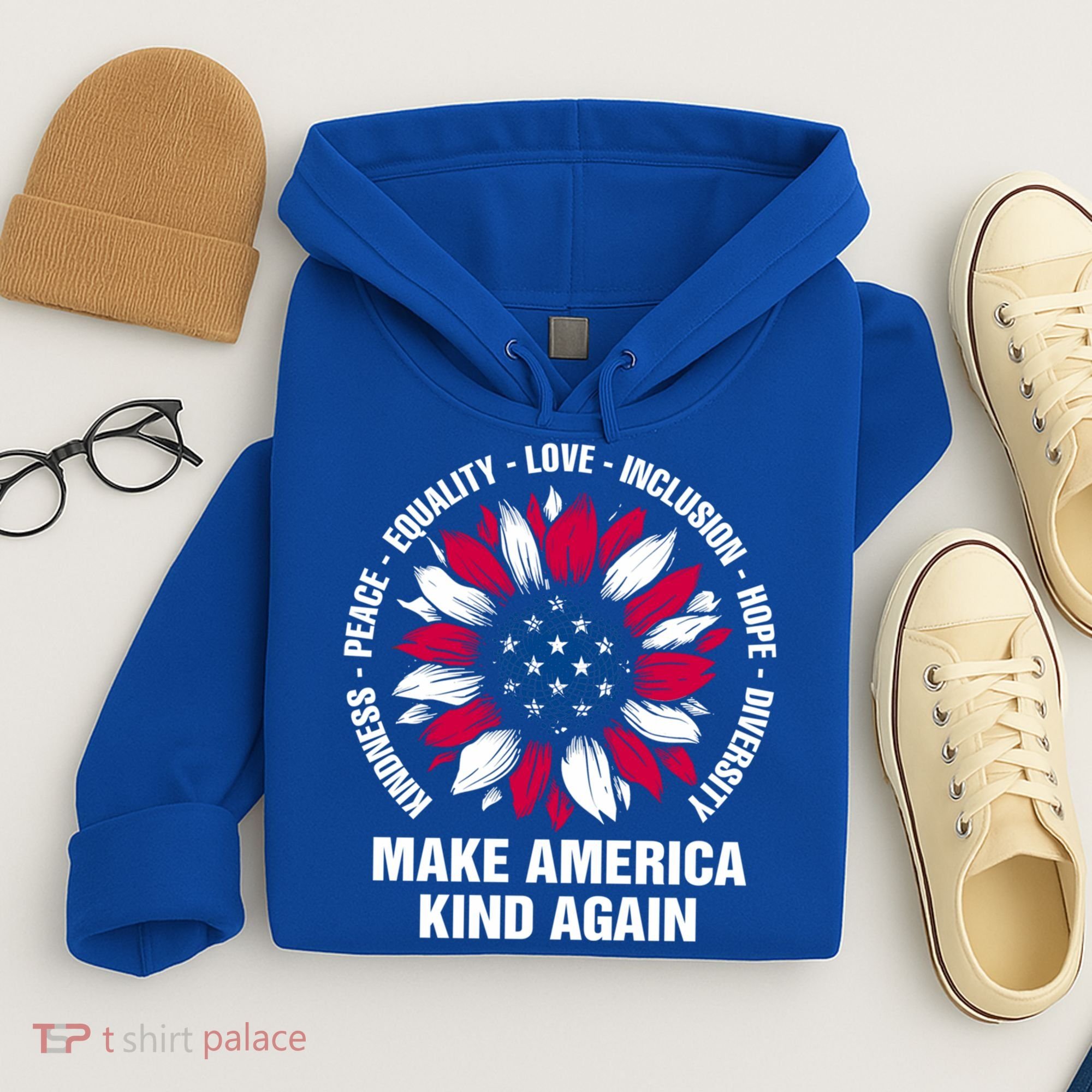 Make America Kind Again Sunflower Gift Hoodie