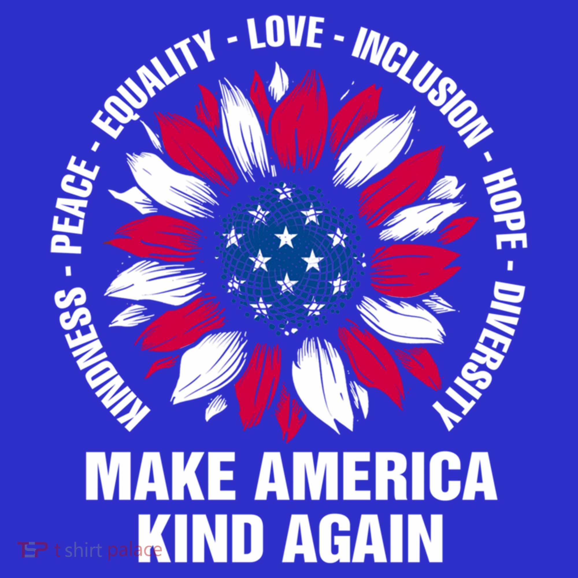 Make America Kind Again Sunflower Gift Long Sleeve Shirt