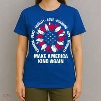 Make America Kind Again Sunflower Gift T-Shirt thumb 4