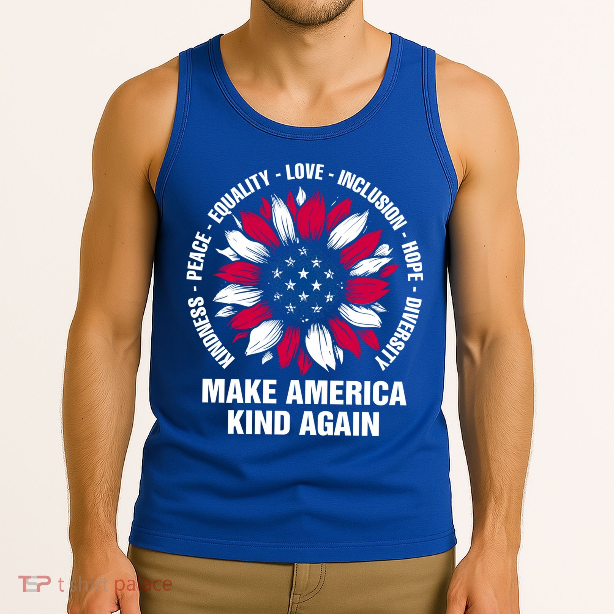 Make America Kind Again Sunflower Gift Tank Top