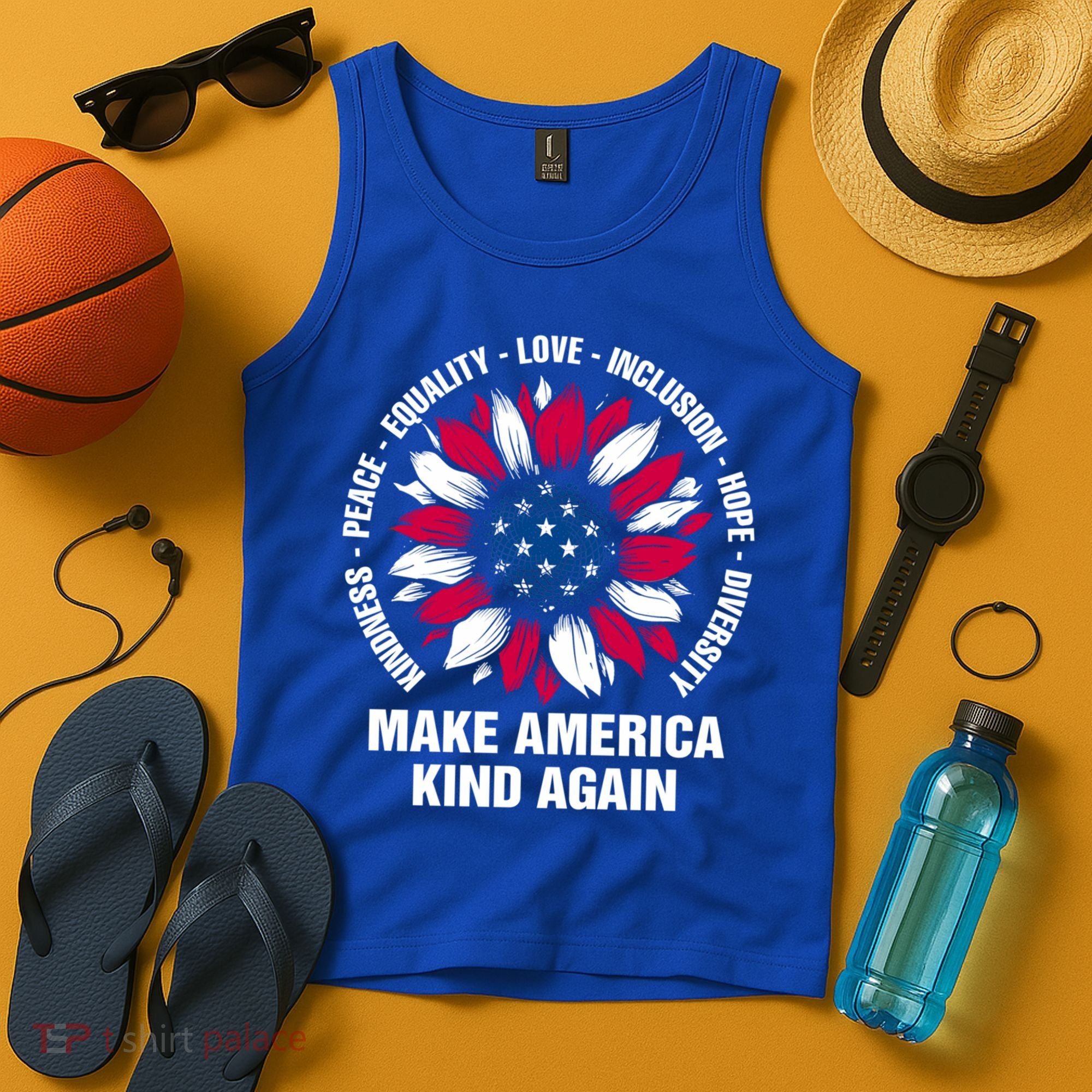 Make America Kind Again Sunflower Gift Tank Top