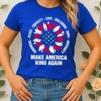 Make America Kind Again Sunflower Gift Women's T-Shirt thumb 2