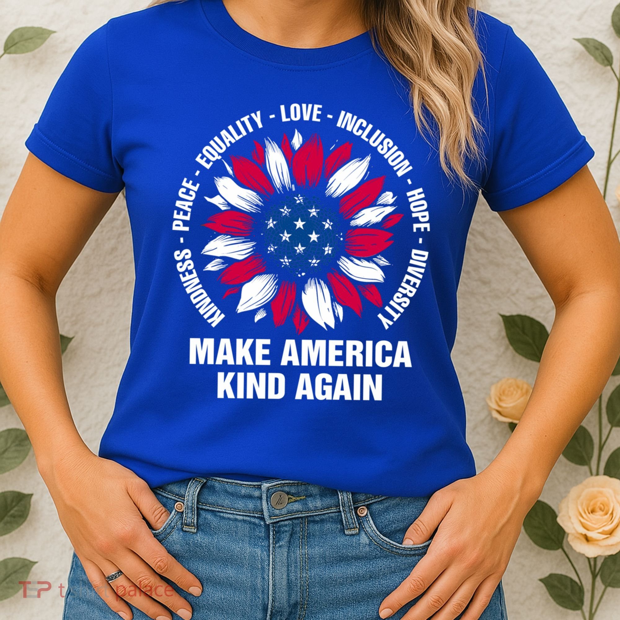 Make America Kind Again Sunflower Gift Women's T-Shirt