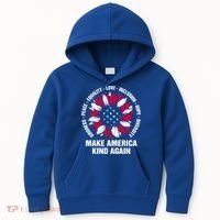 Make America Kind Again Sunflower Gift Kids Hoodie thumb 0