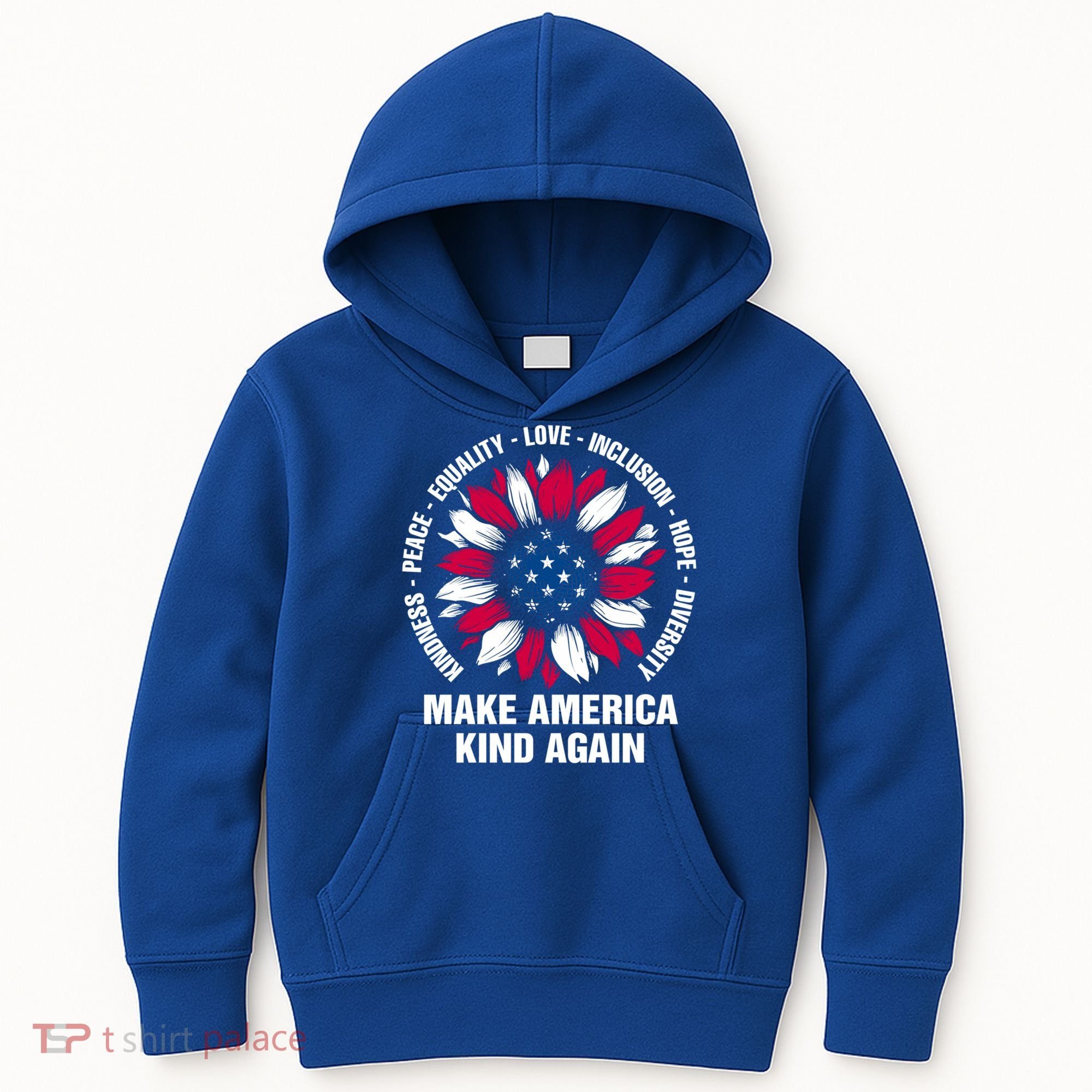 Make America Kind Again Sunflower Gift Kids Hoodie