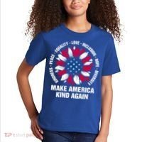 Make America Kind Again Sunflower Gift Kids T-Shirt thumb 2