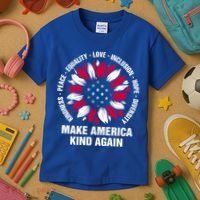 Make America Kind Again Sunflower Gift Kids T-Shirt thumb 3