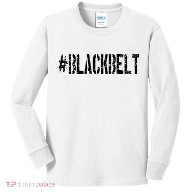 Martial Arts Karate Black Belt Kids Long Sleeve Shirt