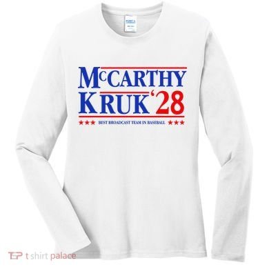 Mccarthy And Kruk 24 Best Broadcast Team In Baseball Women's Long Sleeve Shirt