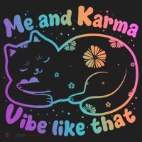 Me And Karma Vibe Like That Karma Kitty Cat Women's Sweatshirt thumb 2