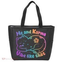 Me And Karma Vibe Like That Karma Kitty Cat Tote Bag thumb 0