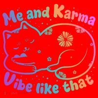 Me And Karma Vibe Like That Karma Kitty Cat Santa Hat thumb 1