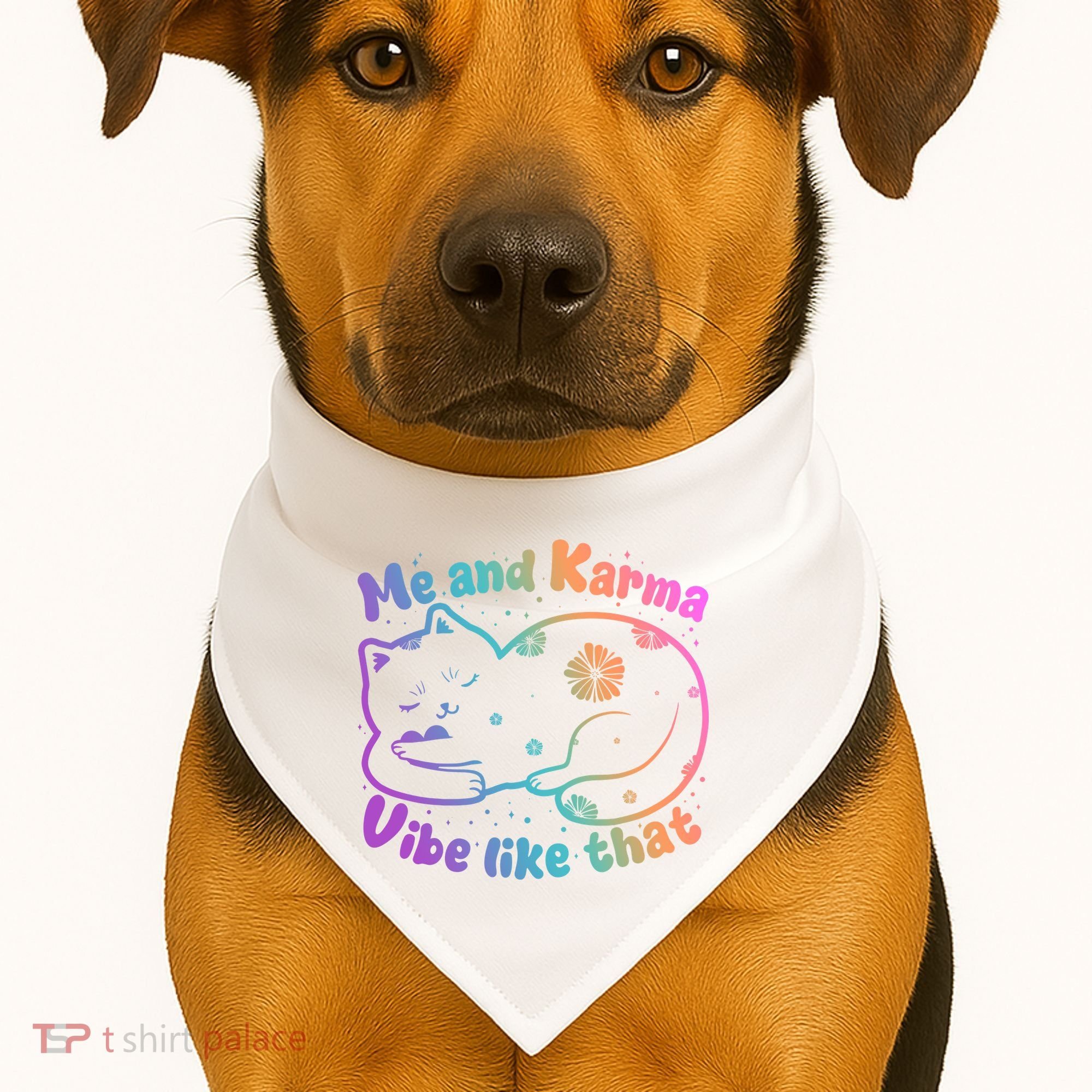 Me And Karma Vibe Like That Karma Kitty Cat USA-Made Doggie Bandana